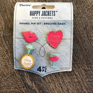 Bride set of 4 enamel pins